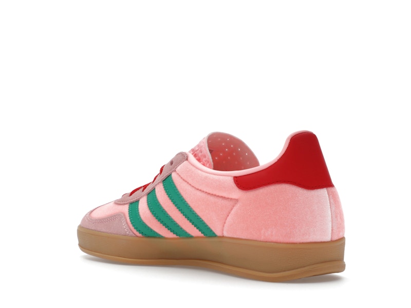 adidas Gazelle Indoor Pink Velvet (Women's) - Pink/Green/Scarlet - JI2713 - 23