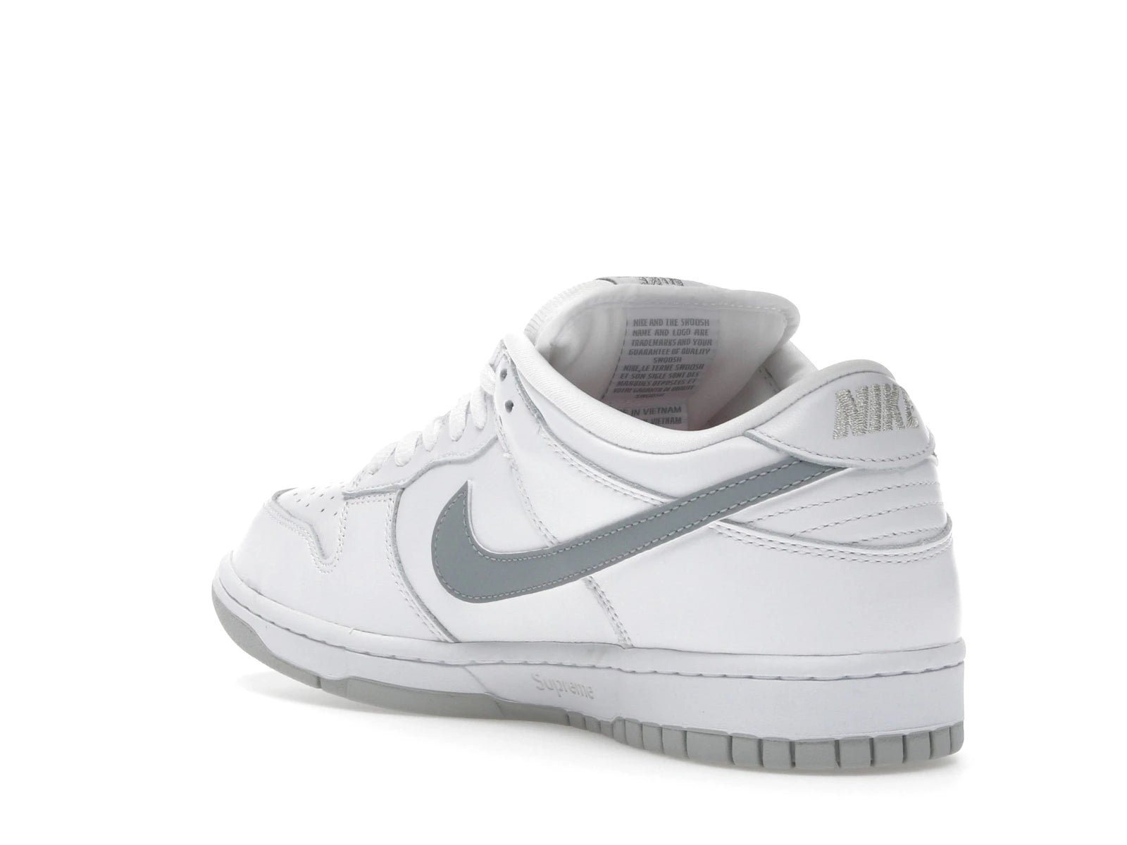 Nike SB Dunk Low Supreme 94 White Metallic Silver - White/Metallic Silver/White - HQ8487-100 - 23
