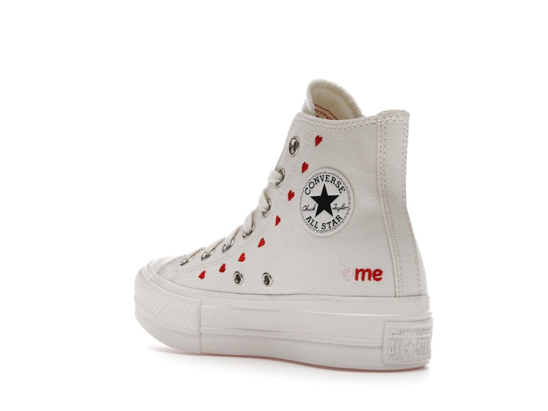 Converse Chuck Taylor All Star Lift Hi White Red (Women's) - vue 24