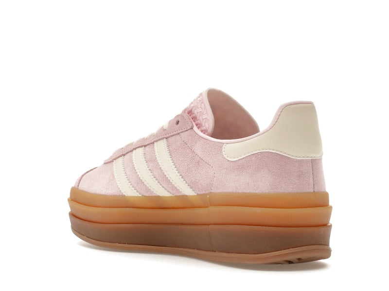 adidas Gazelle Bold Clear Pink Cream White (Women's) - Clear Pink /Cream White/Gold Metallic - JQ7777 - 23