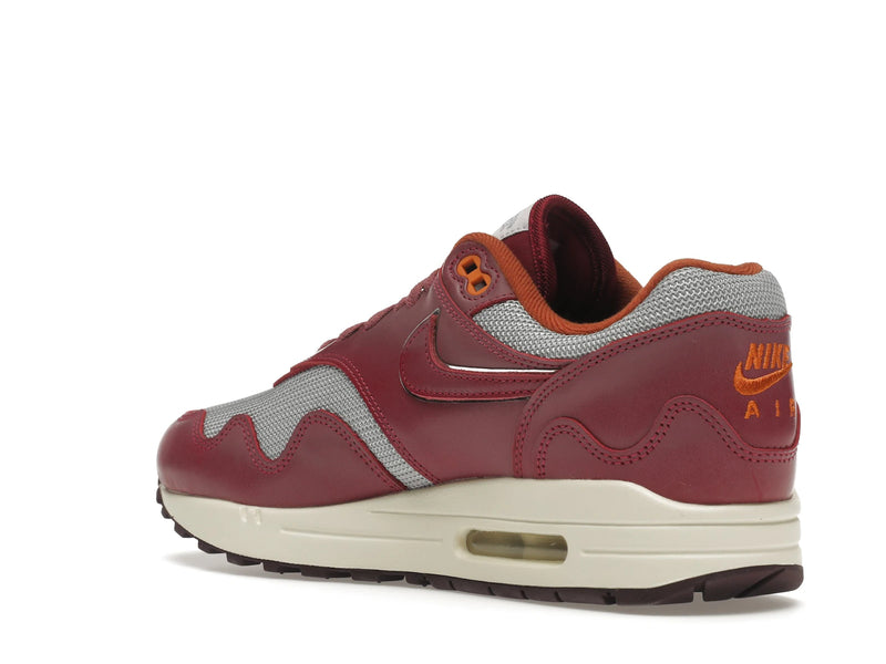 Nike Air Max 1 Patta Waves Rush Maroon With Bracelet - Metallic Silver/Rush Maroon - DO9549-001 - 23