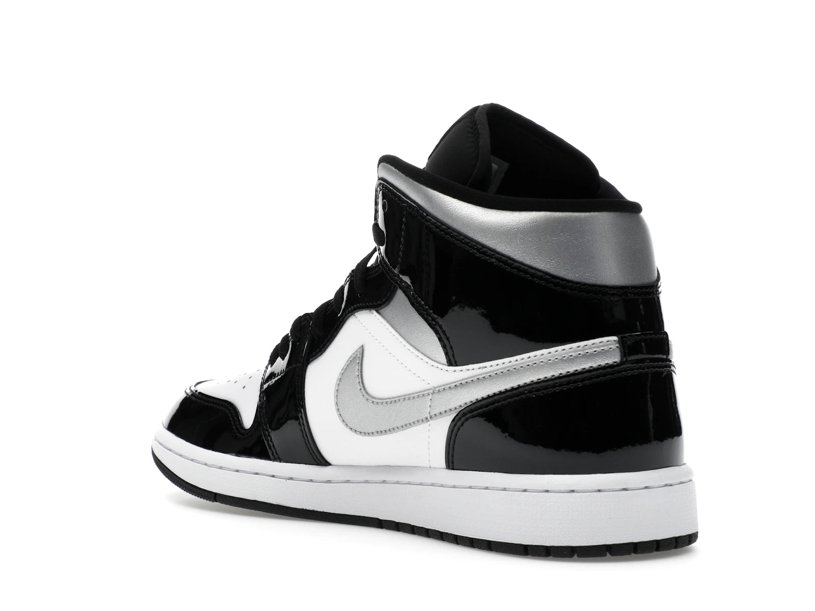 Air Jordan 1 Mid SE Patent Black White Metallic Silver Metallic Gold - view 23