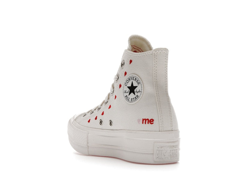 Converse Chuck Taylor All Star Lift Hi White Red (Women's) - vue 25