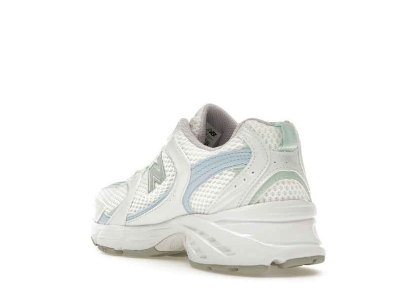 New Balance 530 White Light Chrome Blue Clay Ash - White/Light Chrome Blue/Clay Ash - MR530PC - 24