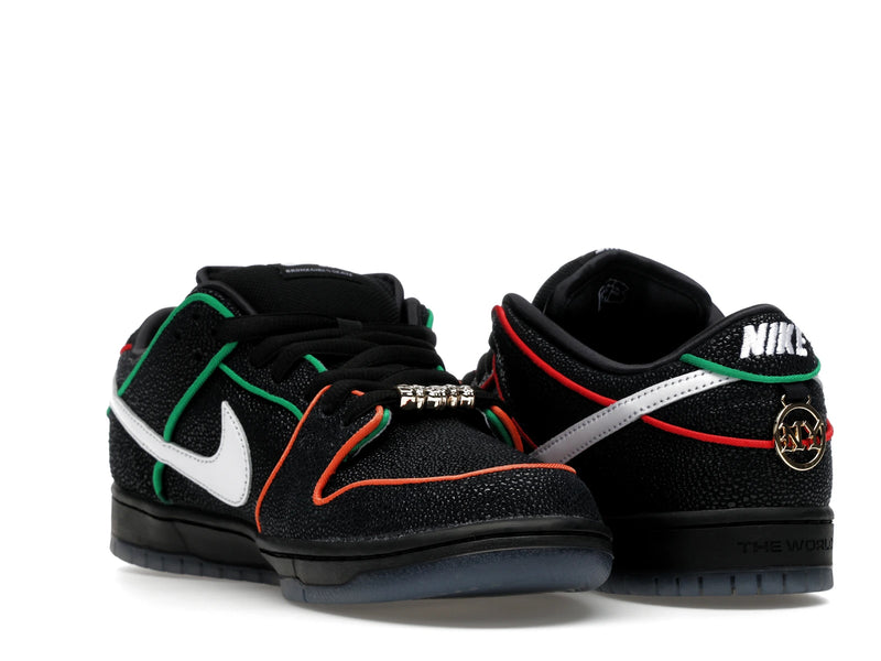 Nike SB Dunk Low Bronx Girls Skate - Black/White/Challenge Red/Total Orange/Lucky Green/Smoke Grey - HV1664-001 - 24