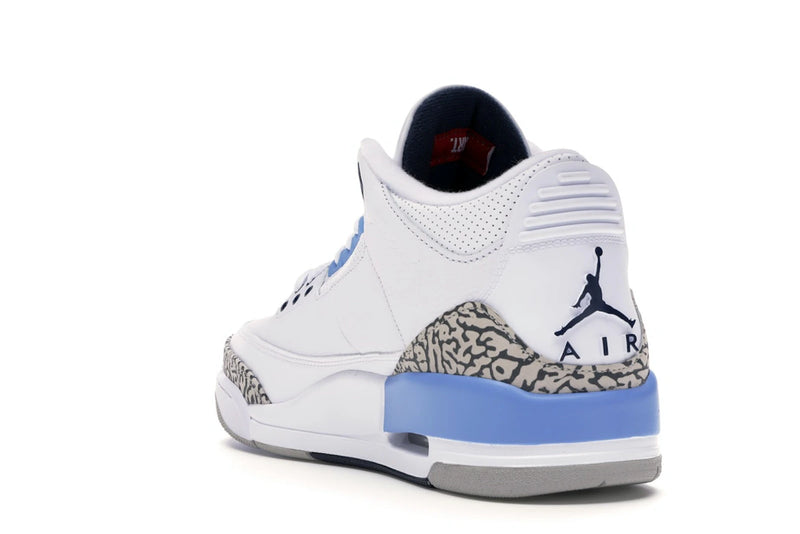 Air Jordan 3 Retro Unc (2020) - White/Valor Blue-Tech Grey - CT8532-104 - 24