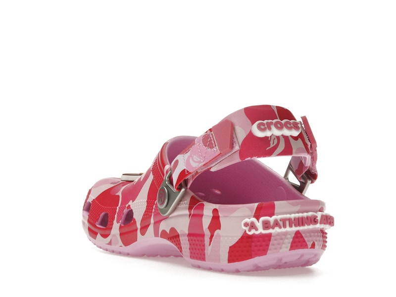 Crocs Classic Clog A Bathing Ape Bape Abc Camo Pink - vue 24