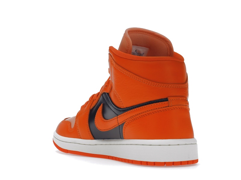 Air Jordan 1 Mid Orange Black (W) - Crimson Bliss/Rush Orange/Black/Sail - DM3381-600 - 24