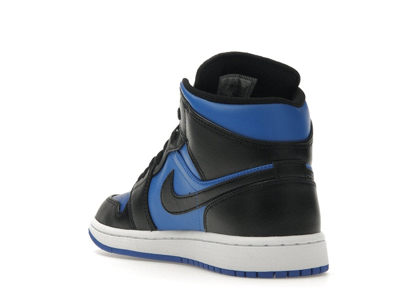 Air Jordan 1 Mid Black Royal Metallic - Black/Black/White/Royal Blue - DQ8426-042 - 24