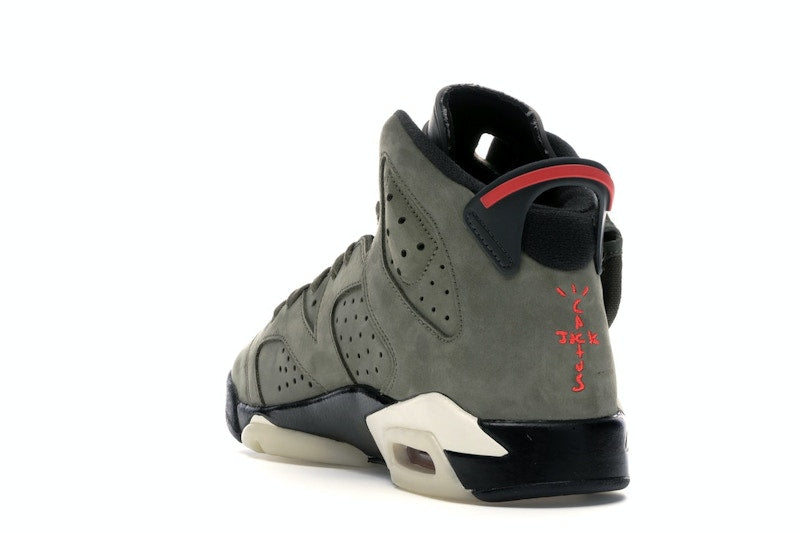 Air Jordan 6 Retro Travis Scott (GS) - Medium Olive/Black-Sail-University Red - CN1085-200 - 24