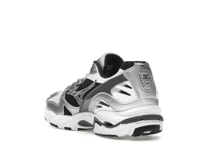Mizuno Wave Rider 10 White Silver Black - vue 24