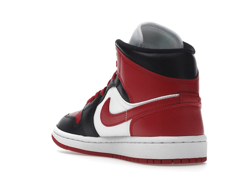 Air Jordan 1 Mid Alternate Bred Toe (W) - White/Red/Black - BQ6472-079 - 24