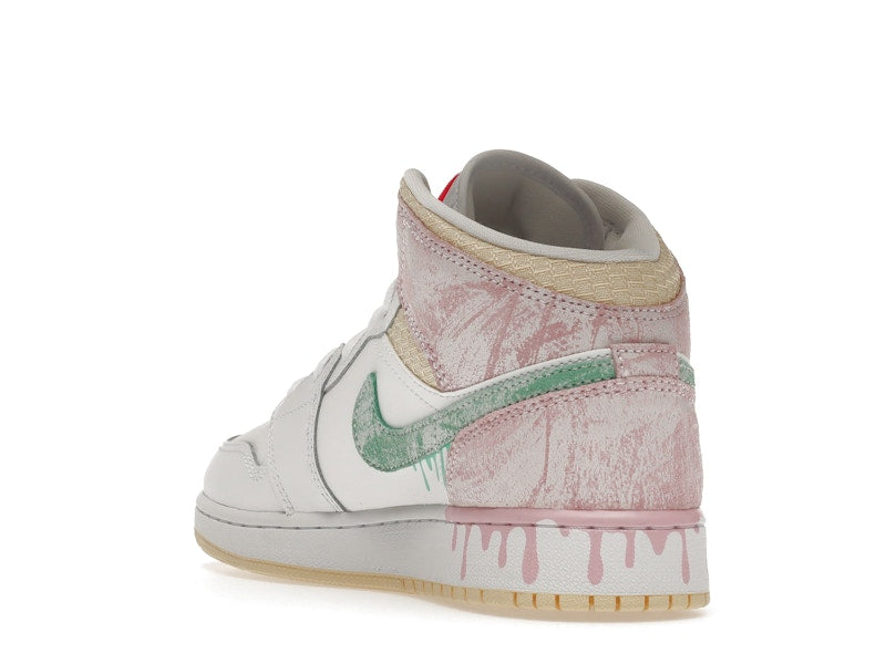 Air Jordan 1 Mid Paint Drip (GS) - weergave 24