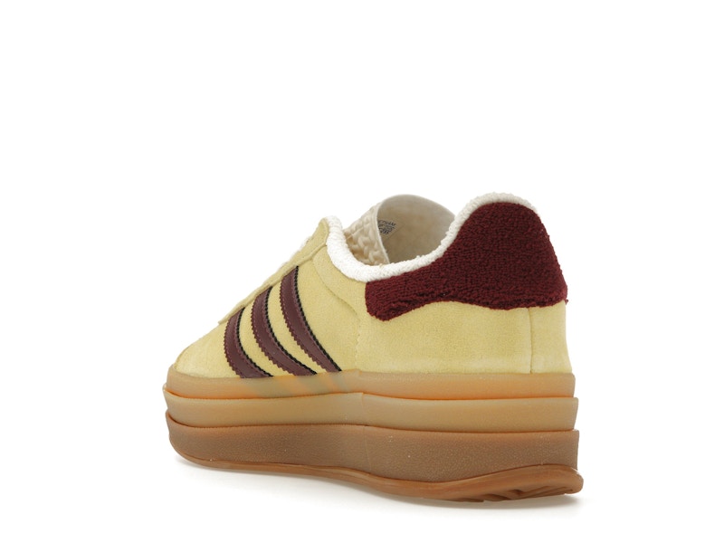 adidas Gazelle Bold Almost Yellow Maroon (Women's) - Almost Yellow/Maroon/Wonder White - IF5937 - 24
