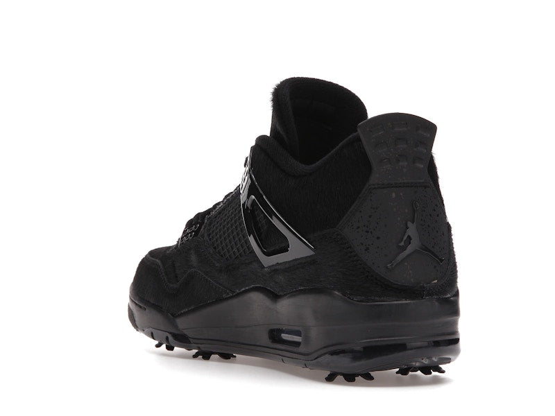 Air Jordan 4 Retro Golf Black Cat Pony Hair - Black/Cement Grey - CU9981-001 - 24