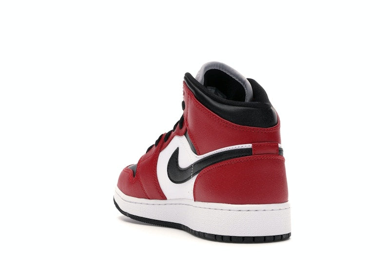 Air Jordan 1 Mid Chicago Black Toe (GS) - weergave 24