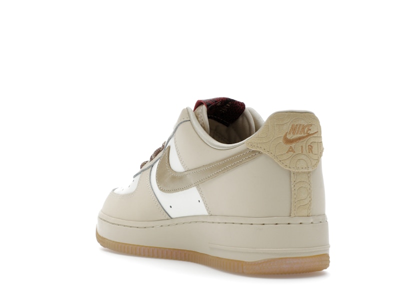 Nike Air Force 1 Low Year of the Snake (Women's) - Sail/Team Gold/Light Khaki/Parachute Beige/University Red/Metallic Gold - HV5990-172 - 24