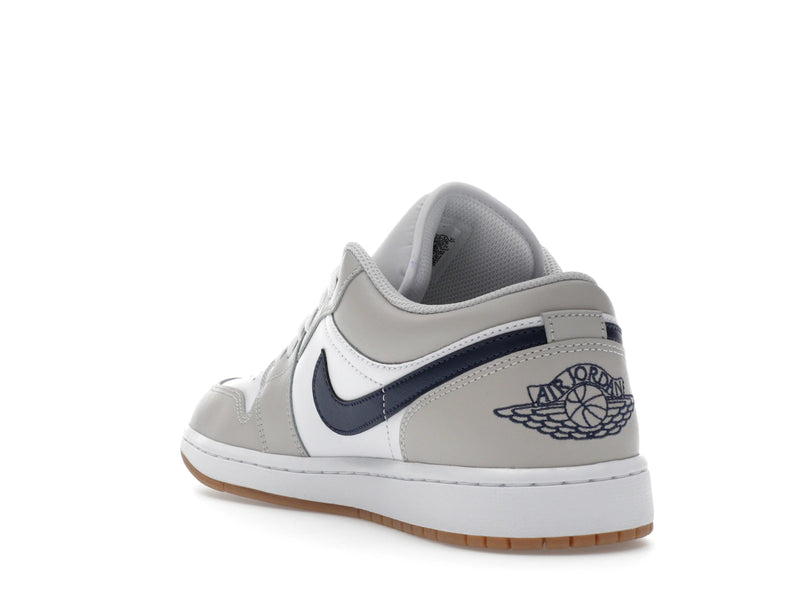 Air Jordan 1 Low Midnight Navy Neutral Grey - White/Neutral Grey/Gum Medium Brown/Midnight Navy - 553558-146 - 24