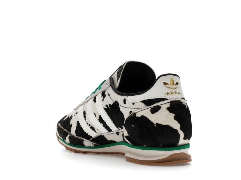 adidas SL 72 OG Cow Print Black White (Women's) - Core Black/Off White/Court Green - JR1639 - 24
