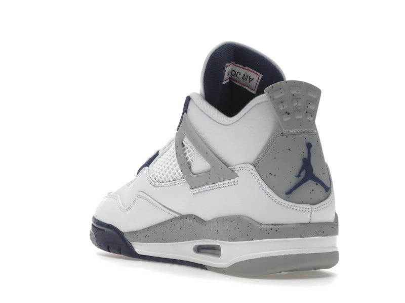 Air Jordan 4 Retro White Midnight Navy - White/Midnight Navy/Light Smoke Grey-Fire Red - DH6927-140 - 24