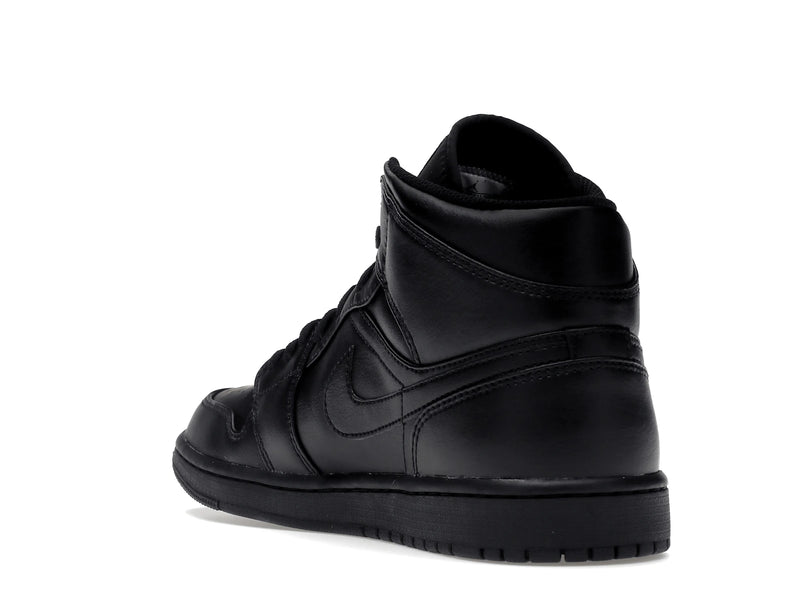 Air Jordan 1 Mid Triple Black (2022) - Black/Black/Black - 554724-093 - 24