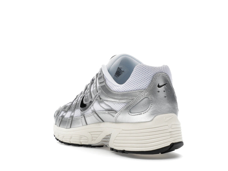 Nike P 6000 White Metallic Silver Flat Silver Black - White/Metallic Silver/Flat Silver/Black - CD6404-105 - 24