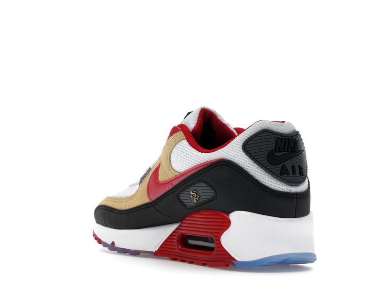 Nike Air Max 90 San Francisco 49ers - White/Gym Red/Black - II7588-100 - 24
