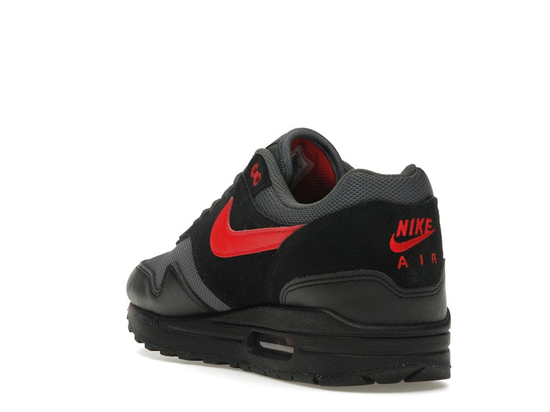 Nike Air Max 1 Essential Vamps - Black/University Red/Iron Grey - FZ5808-008 - 24