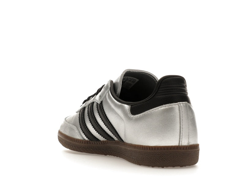 adidas Samba OG Silver Metallic Black Gum (Women's) - Silver Metallic/Core Black/Gum 5 - JI4218 - 24