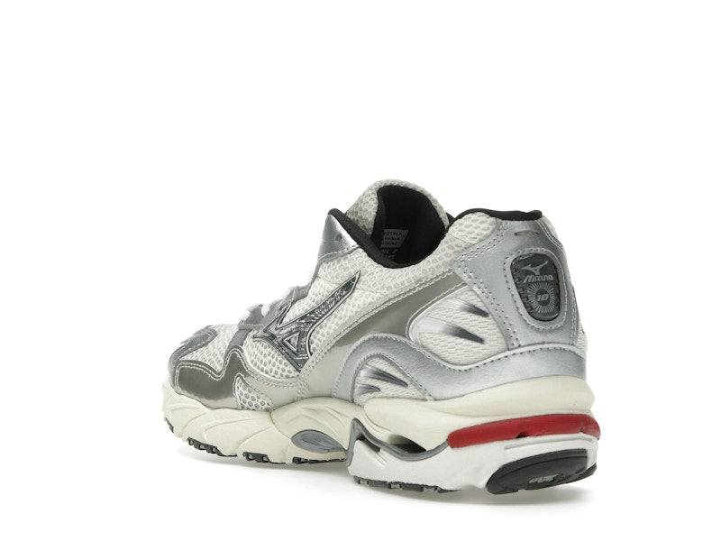 Mizuno Wave Rider 10 White Black Rythmic Red - vue 25