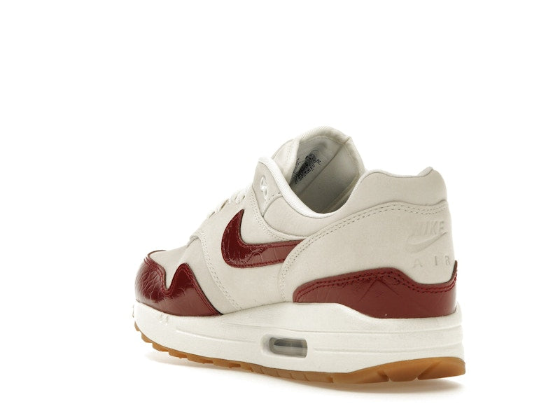 Nike Air Max 1 LX Team Red (Women's) - Sail/Sail/Gum Light Brown/Team Red - FJ3169-100 - 24