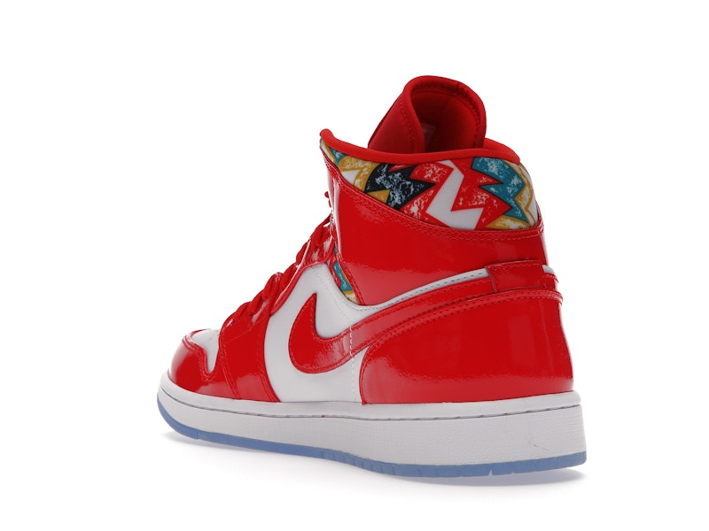 Jordan 1 Mid Barcelona Sweater Red Patent - widok 25