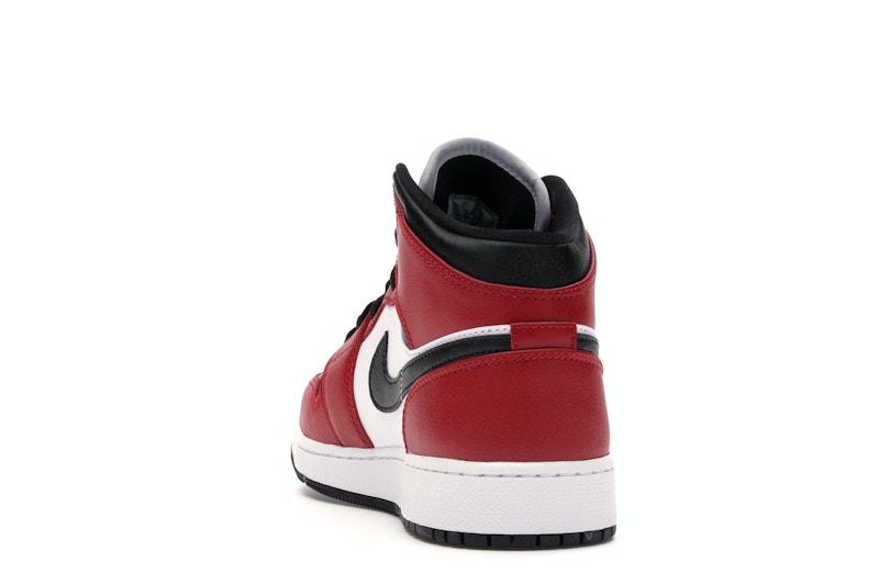 Air Jordan 1 Mid Chicago Black Toe (GS) - weergave 25