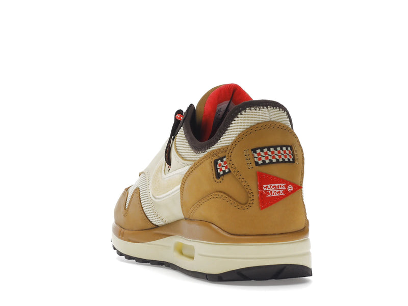Nike Air Max 1 Travis Scott Wheat Lemon Drop - Wheat/Lemon Drop-Baroque Brown - DO9392-701 - 25