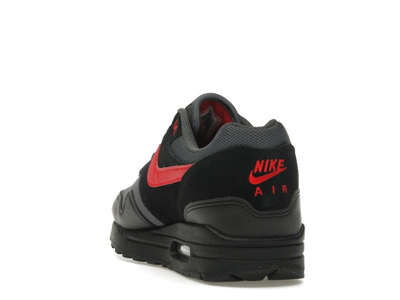 Nike Air Max 1 Essential Vamps - Black/University Red/Iron Grey - FZ5808-008 - 25