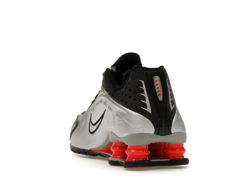 Nike Shox R4 Metallic Silver Black Picante Red (GS) - Metallic Silver/Black/Picante Red/Metallic Silver - CW2626-005 - 25