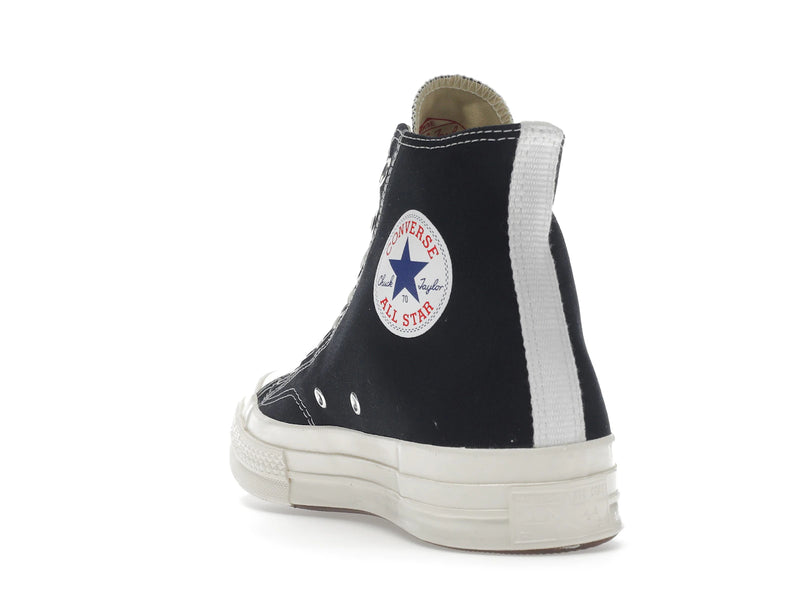 Converse Chuck Taylor All Star 70s Hi Comme Des Garcons Play Black - Black/White/High Risk Red - 150204C/A08791C - 25