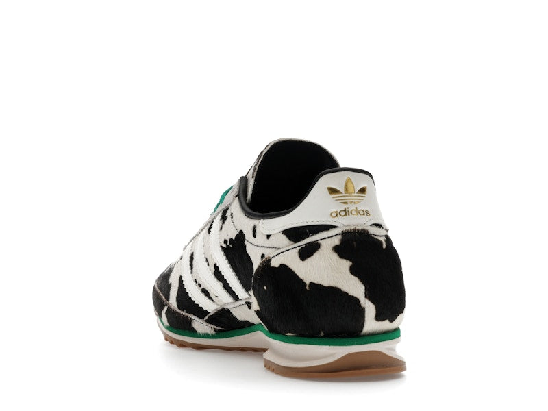 adidas SL 72 OG Cow Print Black White (Women's) - Core Black/Off White/Court Green - JR1639 - 25