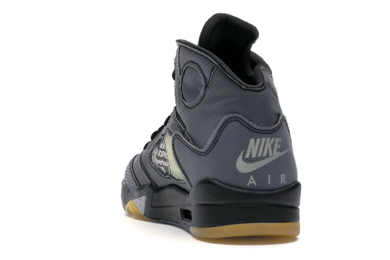 Air Jordan 5 Retro Off White Black - Black/Muslin-Fire Red - CT8480-001 - 25