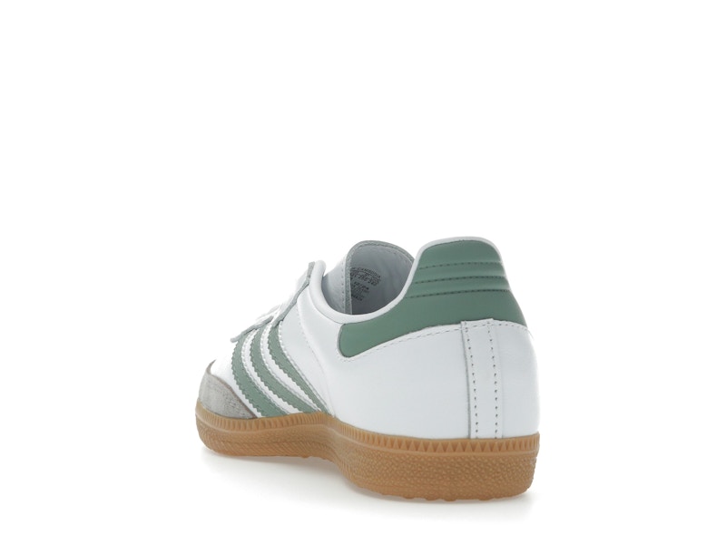 Adidas Samba OG Cloud White Silver Green (GS) - Cloud White/Silver Green/Gum - JP5479 - 25