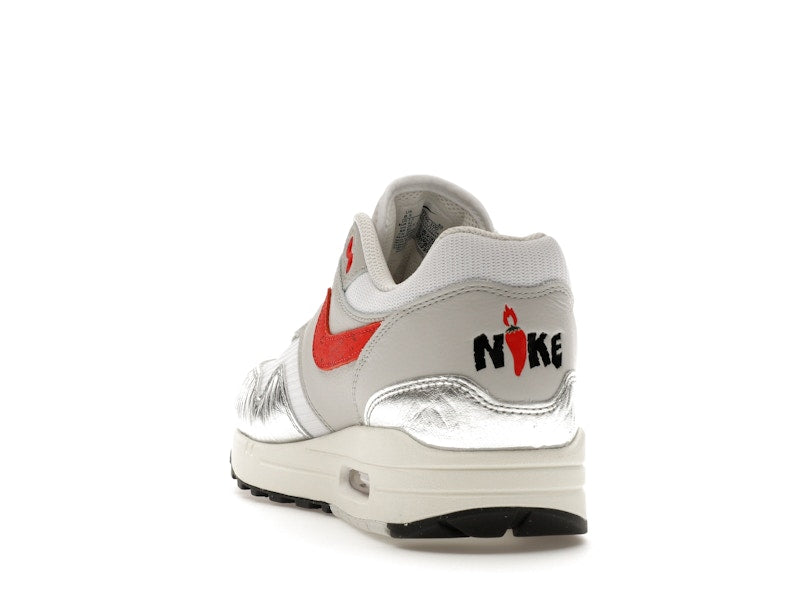 Nike Air Max 1 PRM SE Hot Sauce - White/Chile Red-Metallic Silver-Neutral Grey-Sail-Fir - HF7746-100 - 25