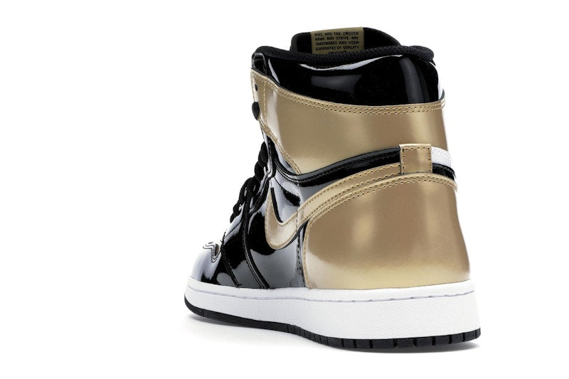 Air Jordan 1 Retro High Patent Gold Toe - Black/Metallic Gold-Summit White - 861428-007 - 25
