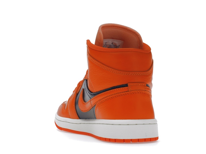 Air Jordan 1 Mid Orange Black (W) - Crimson Bliss/Rush Orange/Black/Sail - DM3381-600 - 25