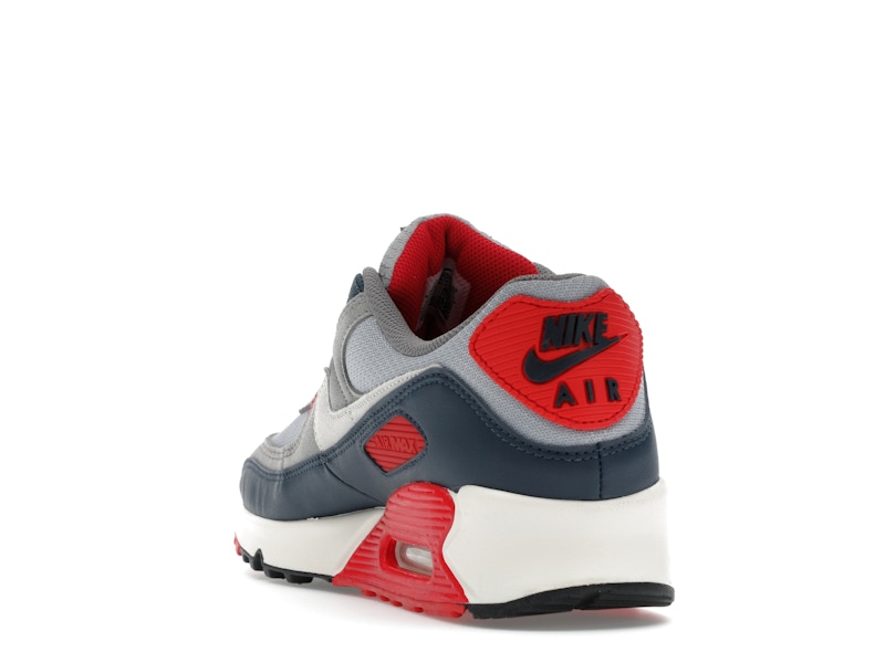 Nike Air Max 90 Usa (2024) - Light Smoke Grey/Phantom Armory/Navy Fire/Red Flat/Pewter Black - DM0029-005 - 25