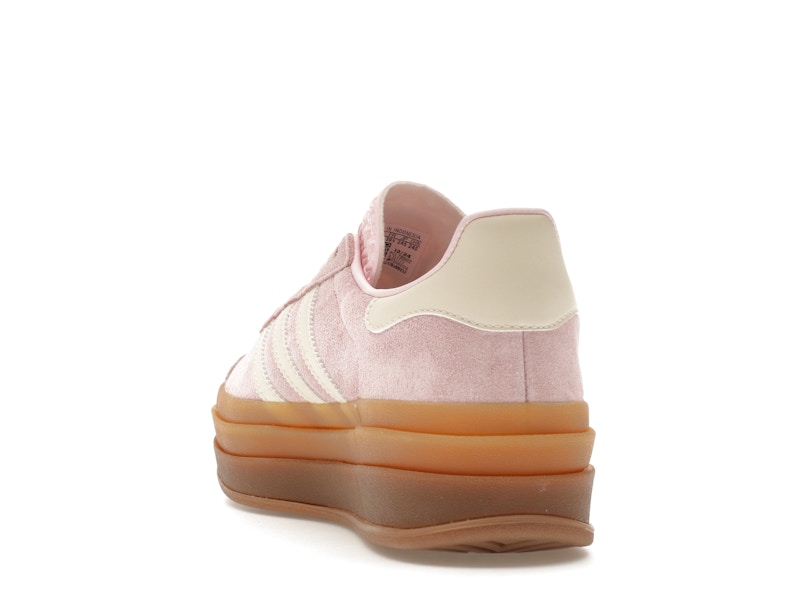 adidas Gazelle Bold Clear Pink Cream White (Women's) - Clear Pink /Cream White/Gold Metallic - JQ7777 - 25