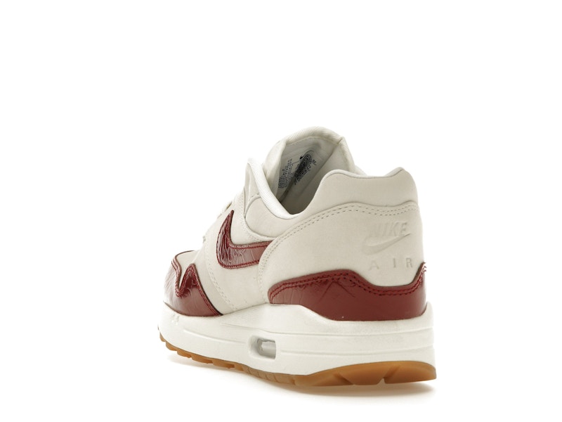 Nike Air Max 1 LX Team Red (Women's) - Sail/Sail/Gum Light Brown/Team Red - FJ3169-100 - 25