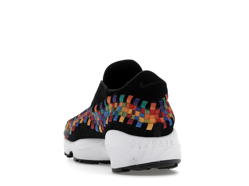 Nike Air Footscape Woven Black Rainbow (Women's) - Black/White/Black - FB1959-002 - 25