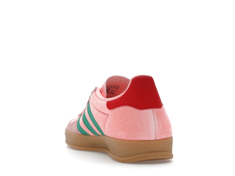 adidas Gazelle Indoor Pink Velvet (Women's) - Pink/Green/Scarlet - JI2713 - 25