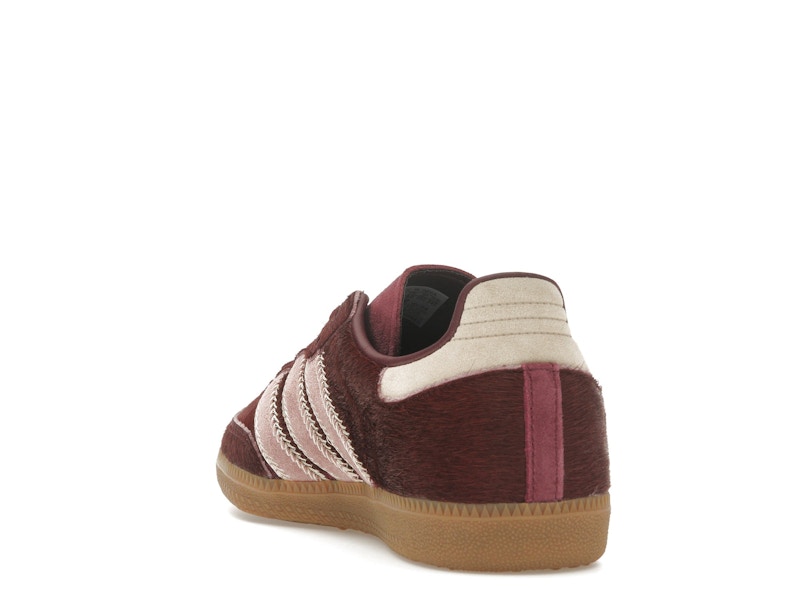 adidas Samba OG Maroon Sand Strata Pony (Women's) - Sand Strata/Maroon/Warm Clay - JP5330 - 25