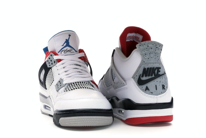 Air Jordan 4 Retro What The - White/Military Blue-Fire Red-Black-Cement Grey - CI1184-146 - 25